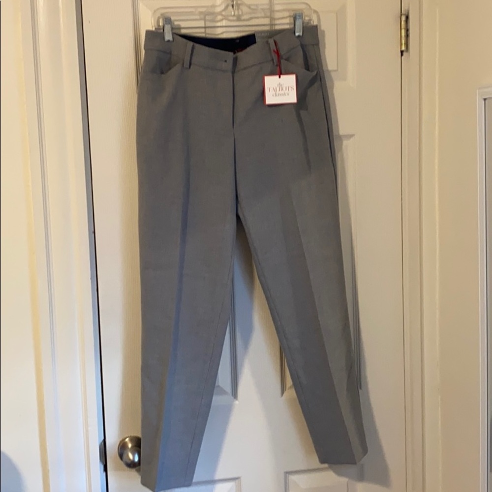 NWT Talbots Gray Hampshire Ankle Pants 10